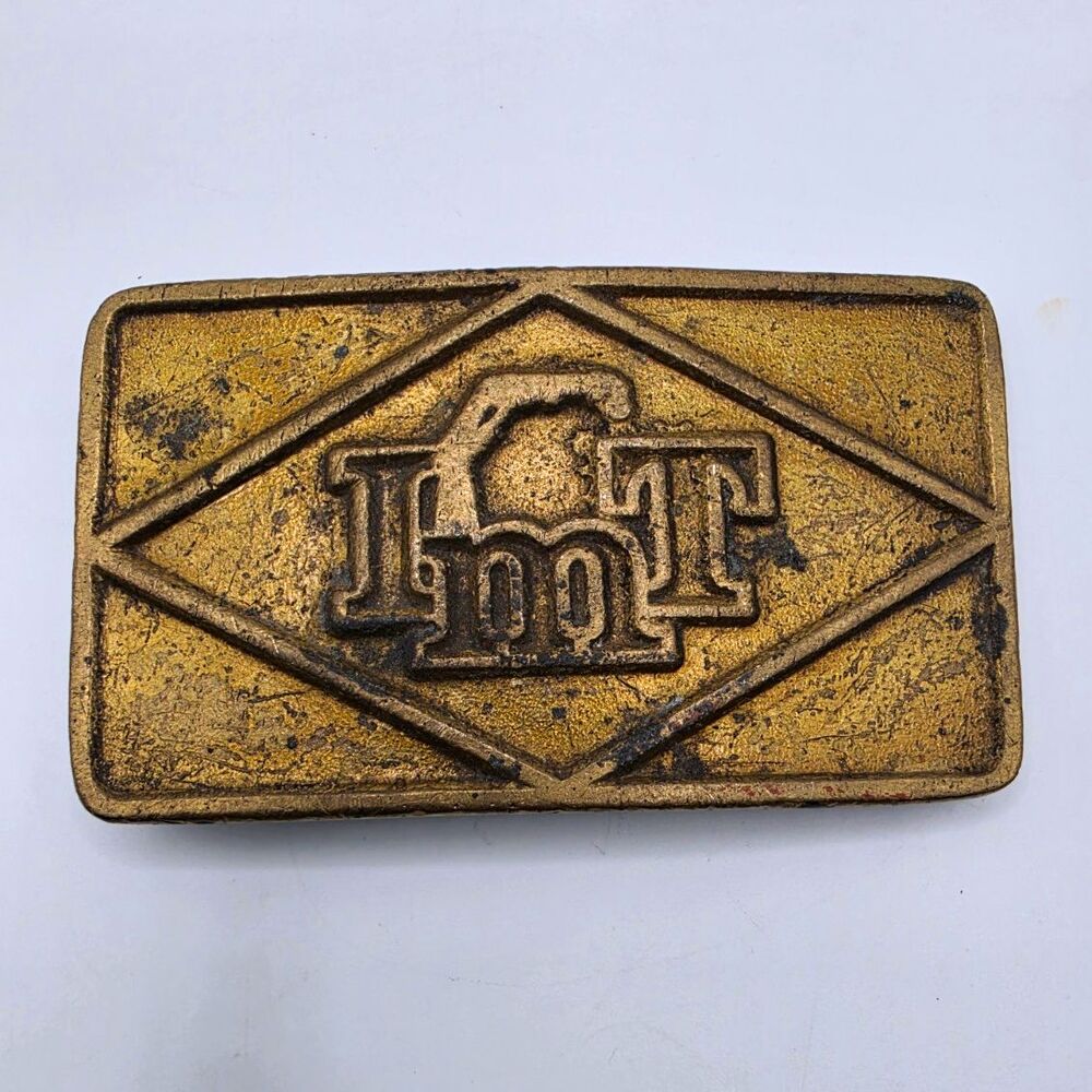 Vintage IMT Iowa Mold Tooling DynaBuckle Belt Buckle Provo Utah Heavy Equipment